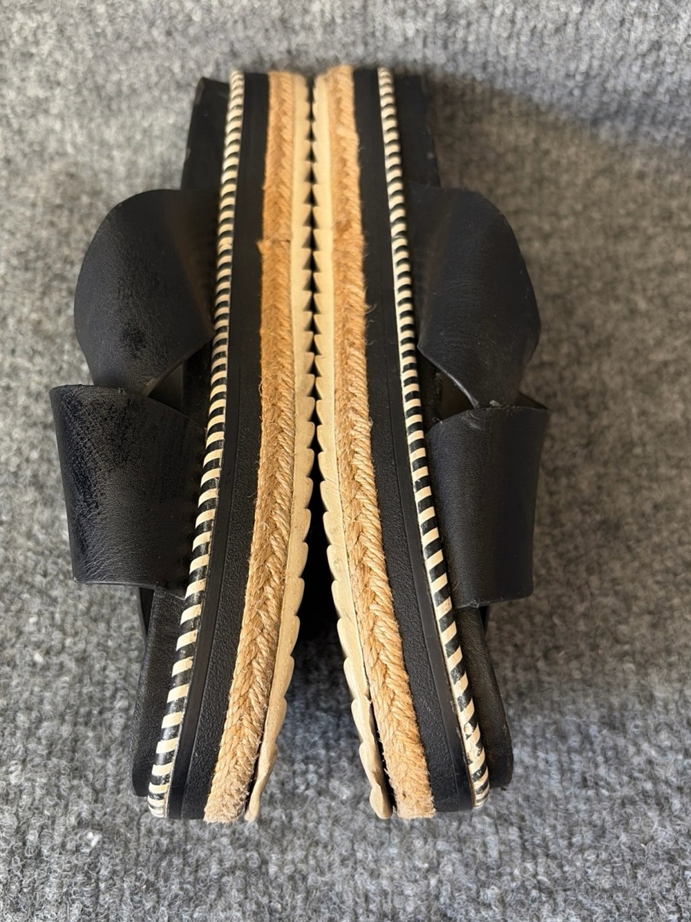 Sam Edelman Black Crossband Espadrille Slide Sandals - Picture 3 of 8